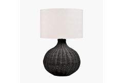 Allona Black Rattan Table Lamp