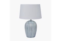 Cannes Blue & White Stripe Ceramic Table Lamp