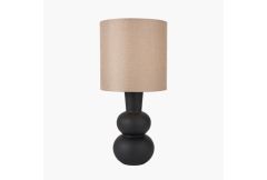 Aaliyah Black Curved Bottle Ceramic Table Lamp