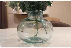 Small Round Vase Recycled Glass - Clearance
