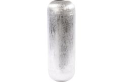 Decorative Aluminium Vase Large Brushed Silver - Clearance