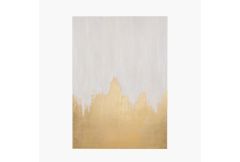 White & Gold Abstract Frameless Canvas