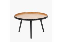 Hammond Natural & Black Pine Wood Coffee Table