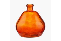 Orange Organic Shaped Recycled Glass Vase