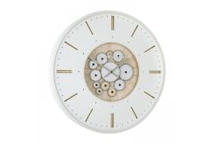 21" Clocksmith Wall Clock Cog Ivory