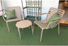 Doga - 2 Armchairs & Coffee Table in Cappuccino - FURTHER REDUCED!