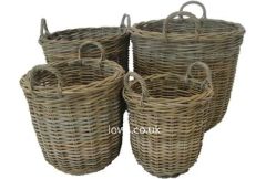 Round Baskets with Ear Handles (Available in 4 Sizes)