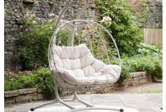 Lyon - Double Hanging Chair in Putty