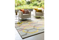 Matrix Rug - Hexagonal Silver