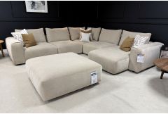 Ramiro - Corner Sofa Unit & Stool - Clearance