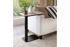 Rochester - Adjustable Sofa Table - Beige Sintered Stone