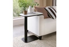Rochester - Adjustable Sofa Table - White Sintered Stone