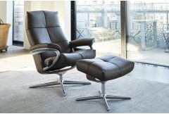 Stressless David - Large Chair & Stool (Cross Base)