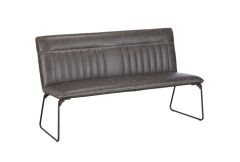 Chappel - Grey Dining Bench (PU Leather)
