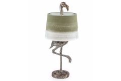 Antique Silver Flamingo Table Lamp 