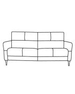 Andrano - Leather 3 Seat Sofa (2 Cushion)